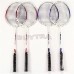 1Pair Universal Light Weight Aluminium Alloy Battledore High-strength Badminton Racket Racquet With Carry Bag