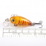 1Pcs 4.5cm 4g Mini Crazy Wobble Crankbait Hard Crank Bait Tackle Artificial Fishing Lures Swimbait Fish Japan Wobbler YE-24