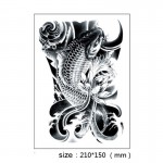 1Pcs Hot Black Fish Waterproof Tattoo Stickers On Arm On The Body Fake Tatoo Sleeve For Women Body Art Temporary Tattoos On Hand