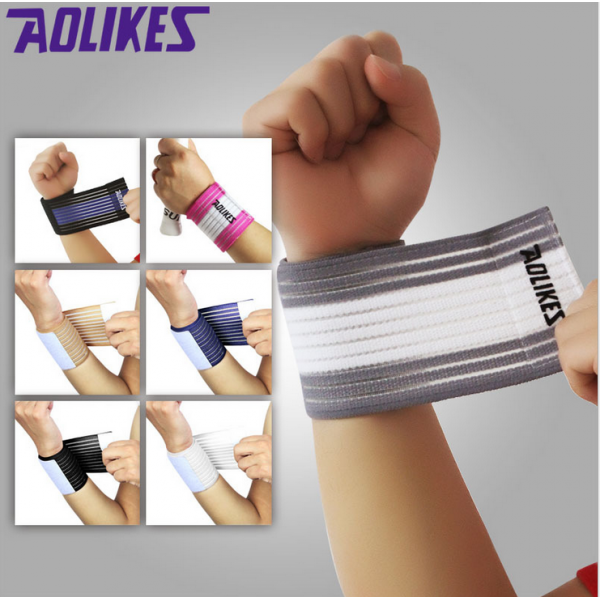 1Pcs Sports bandage Wrist sweat anti sprained hip-hop basketball badminton basketball weightlifting pressure cuff   Z11501