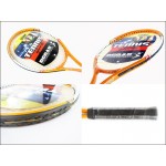 1 Pcs Regail Sports Tennis Racket Aluminum Alloy Adult Racquet with Racquet Bag for Beginners Orange Color