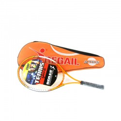 1 Pcs Regail Sports Tennis Racket Aluminum Alloy Adult Racquet with Racquet Bag for Beginners Orange Color