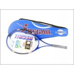 1 Pcs Regail Sports Tennis Racket Aluminum Alloy Adult Racquet with Racquet Bag for Beginners with Blue Color