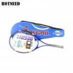 1 Pcs Regail Sports Tennis Racket Aluminum Alloy Adult Racquet with Racquet Bag for Beginners with Blue Color