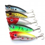 1pc Fishing Lures 5 colors Popper Lure 6.5cm 13g fishing bait 6# high carbon steel hook fishing tackle YE-203