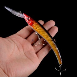 1pcs  Good Quality  Lifelike Bass Carp Fishing Lures Wobbler Minnow Fishing Tackle Artificial Fish Bait  Hard Baits 3DEyes Hooks
