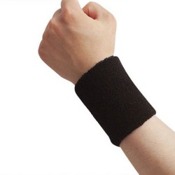 2 Piece Sports Wristband Brace Wrap Bandage Gym Running Sport Sweat Band Safety Wrist Support Badminton Terry Cloth Cotton