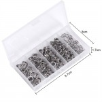 200PCS Heavy Duty Stainless Steel Fishing Split Rings Lure Solid Ring Loop For Blank Crank Bait Connectors Tackle Tool Kit