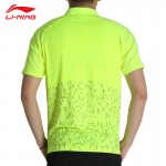 2015 New Li Ning Men Badminton Sport T-shirt Suit Genuine badminton Racing clothes LI NING Men Sport Tops AAYK089