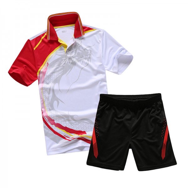 2016 Badminton dragon shirt summer Men's badminton sets , Table tennis Shirt+shorts , Badminton clothes , badminton wear L1811