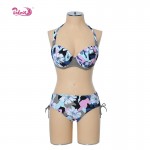 2016 New Print Floral Sexy Swimsuit High Waist Vintage Bikini Set For Women Push Up Triangle Swimwear Big Cup Bathingsuit 2076