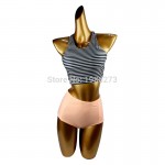 2016 new black white striped design Two Piece swimsuit high waist women's swimming suit Simple and simple bikini swimwear D019