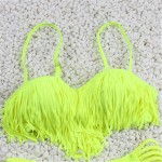 2017 Beach Retro Swimsuit Women Fringe Tassel Bikini Top Bottom Low Waist Thong Brazilian Biquini Push Up Sexy Bandage Swimwear