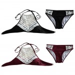 2017 European American Style Women Swimsuit Bathing Suit Set Sexy Hollow Out Summer Beach Push Up Bikini Set Swimwear drop shipp