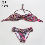 2017 New Arrival Crystal Bikini Set For Women Bandage Push-up Padded Bra Swimsuit Beach Women's Swimwears Biquni Bathing Sut