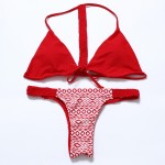 2017 New Sexy Handmade Belt Bikini Set Female Push Up Swimwear Swimsuit Pink Bathing Suit maillot de bain