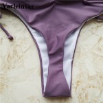 2017 Sexy Strappy purple Bikini Lace Up two pieces swimsuit female Swimwear Women Bikini Set Bathing Suit swim wear biquini V423