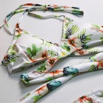 2017New DIY Women Halter Bandage Bikini Set Two Piece Floral print Swimwear Female Bikini Top Swimsuit Summer Beach Bathing Suit