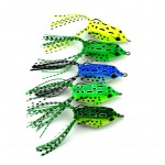 20pcs soft plastic fishing lures frog lure with treble hooks top water ray 5CM 8G artificial fish tackle
