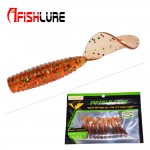 24pcs/lot Afishlure 45mm 1.2g curly tail grub artificial Panfish Crappie Bream Trout crankbait soft bait fishing lure