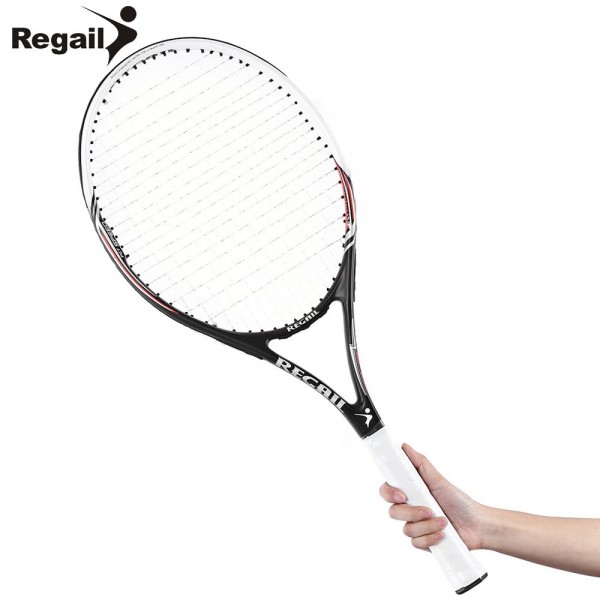 2 Colors Competitive Training Tennis Racket Carbon Aluminum Alloy Tennis Racket Durable Wear Resistant Tennis Racket