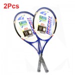 2 Pcs High Quality Regail Sports Tennis Racket Aluminum Alloy Adult Racquet with Racquet Bag for Beginners Orange / Blue Color