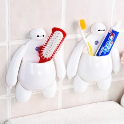 2pcs High quality  cartoon suction wall shelving toothpaste comb toothbrush holder bathroom products,Creative bathroom Sets.