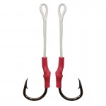 50pcs 10827 Jig Assist Fishing Hooks Jigging Assist Bait Fishing Hook With PE Line Size 1/0 2/0 3/0 4/0 5/0 6/0 7/0 8/0 9/0 10/0