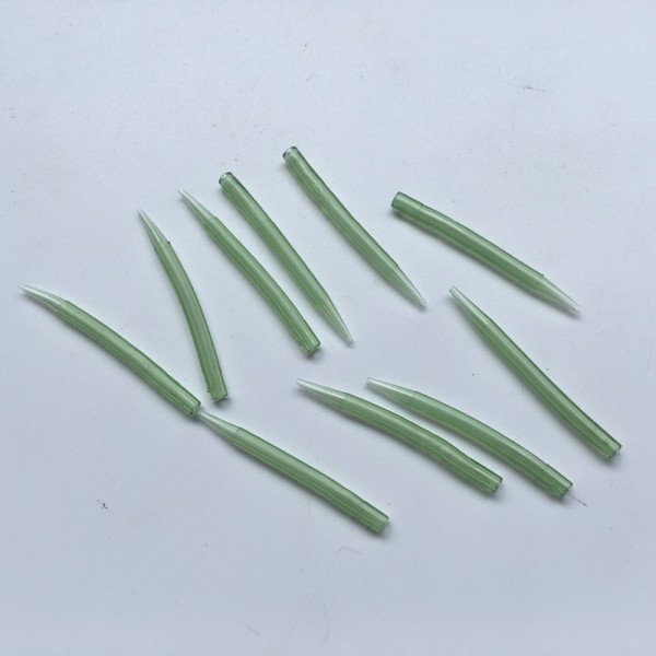 50pcs anti tangle sleeves connect with hook for carp fishing tackle accessories green 37mm brown 54mm