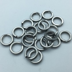 50pcs/lot Fishing Hard Lure Bait Connector Rings 304 Stainless Steel Squashed Dual Ring Round Double Layer fishing Accessories 