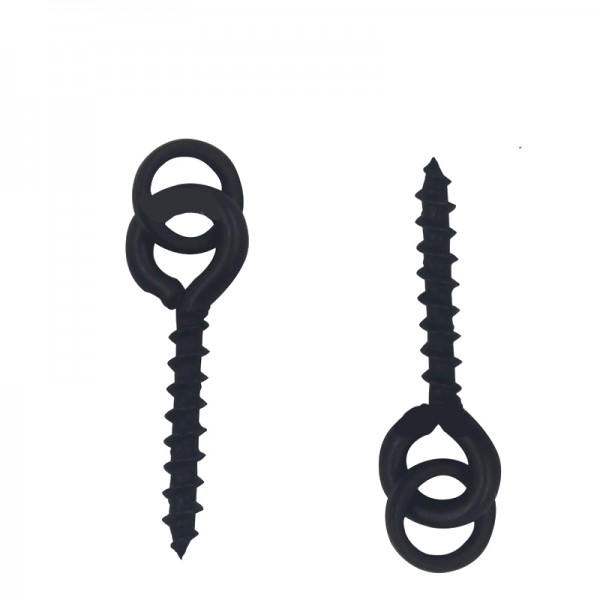 [50pcs/pack] Boilie Ring Bait Screw Peg for Carp Fishing Mett Black 13mm Steel Screw Peg Terminal Tackle [LYPJ-002]