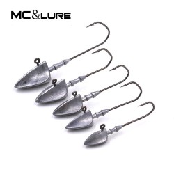 5PCS/lot fishing lure5g/7g/10g/14g/20g  Jig Head hooks fishing bait Soft worm soft bait  Metal jig sharp jig Hook  MH01
