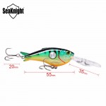 5Pcs/lot SeaKnight 55mm 10g Hard Fishing Lures Crankbait 1.8-3.9M Floating Wobblers Best Crank Hard Bait for Sea Carp Fishing