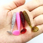 5pcs 1.34g 4cm silicone bait for Shad UL Fishing lure Swimbait Jig Head Soft Lure Fly Fishing Bait Fishing tackle YE-139