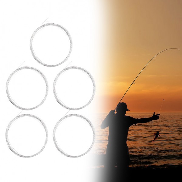 5pcs 9/12/15FT Nylon Fly Fishing Line Knotless Tapered Leader 0X-6X Knotless Tapered Leaders