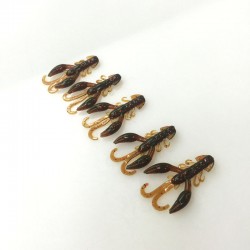 5pcs/lot soft baits fishing lures with smell  jig wobbler swivel rubber lure fishing worms soft shrimp bass lure freeshipping015