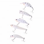 5pcs/set Night Fishing Lure Bait Kit Glow In Dark VIB Popper Crank Minnow Pencil Luminous Artificial Bait With Lure Box