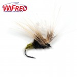 [6 PCS] #12 Grey Emerger Dry Fly Caddis Trout Fishing Flies