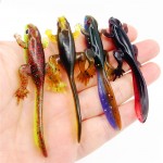 6pcs/lot Plastice Grubs 80mm 3.8g silicone bait Worms Fishing Lure Smell Attractive Fish Crab Fishing Bait Soft Bait FA-338