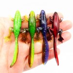 6pcs/lot Plastice Grubs 80mm 3.8g silicone bait Worms Fishing Lure Smell Attractive Fish Crab Fishing Bait Soft Bait FA-338