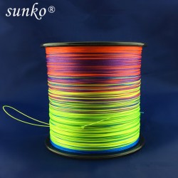 8strands 300M SUNKO Brand Japanese Multifilament PE Material colorful Braided Fishing Line18 30 40 50 60 70 80 100 120 140 160LB
