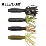 ALLBLUE 4pcs/lot Fat Beard Tube Bait 10g/pc 10cm Fishy Smell Soft Lure Bulkier Heavy Lures Tubez Grub Fishing Tackle