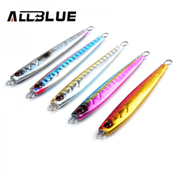 ALLBLUE High Quality Metal Jigging Spoon 26g 3D Eyes Artificial Bait Boat Fishing Jig Lures Super Hard Lead Fish Fishing Lures