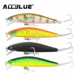 ALLBLUE New Minnow 70mm 6.5g 0.5-1M Dive Artificial Bait Plastic Hard 3D Eyes Fishing Lures Wobbler Fishing Bait Fishing Tackle