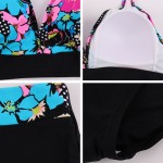 Andzhelika Bikins Women 2017 New Plus Size Swimwear Print Floral High Waisted Bathing Suits Swim Halter bikinis Set Biquini 