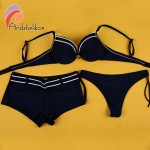 Andzhelika Sexy Bikinis Set Woman Solid Push up Swimsuit Sport bottom and Brazil bottom Summer Beach Swim Suits Maillot de bain 