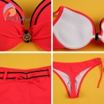 Andzhelika Sexy Bikinis Set Woman Solid Push up Swimsuit Sport bottom and Brazil bottom Summer Beach Swim Suits Maillot de bain 