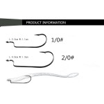 Anmuka 10pc Offset Hook Fishing Hook 4.95*1.65cm size 2/0# 1/0#Crank Worm Sharp Hook Fishhook Strength Anzol De Pesca