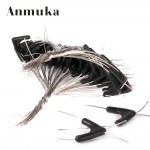 Anmuka 50pcs Double Hooks Contactor Device Line Space Bifurcation Eight Type Space Bean Line Swivel Tool Fishing Accessories
