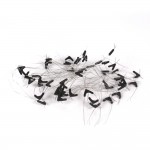 Anmuka 50pcs Double Hooks Contactor Device Line Space Bifurcation Eight Type Space Bean Line Swivel Tool Fishing Accessories
